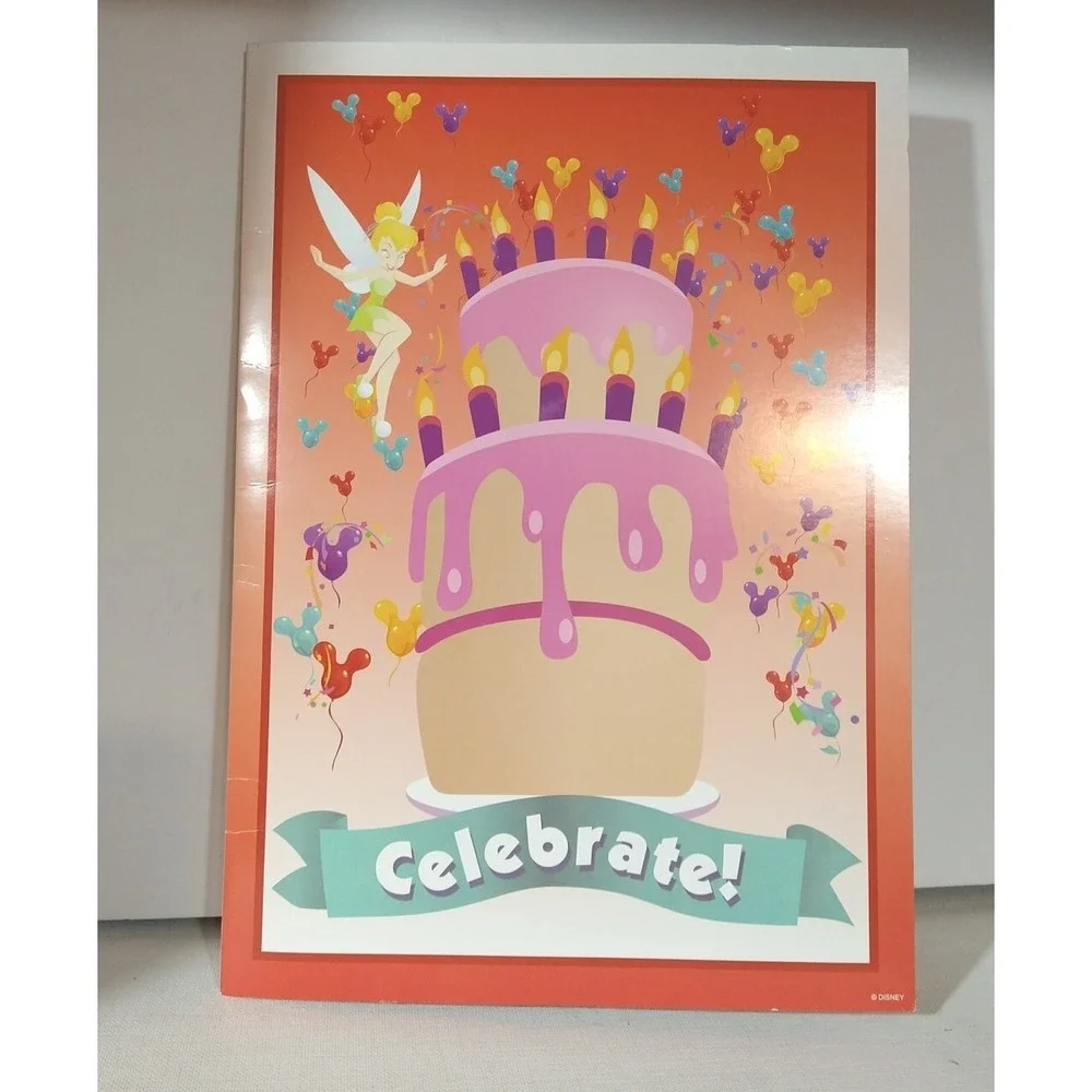 Vintage 3-D Pop Up Card / Decoration-Disney's Tinkerbell Pop Up Castle